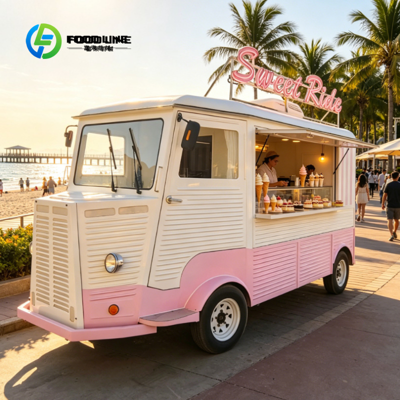 Customized Pink Drivable Food  - Coffee Tea Van review and price
