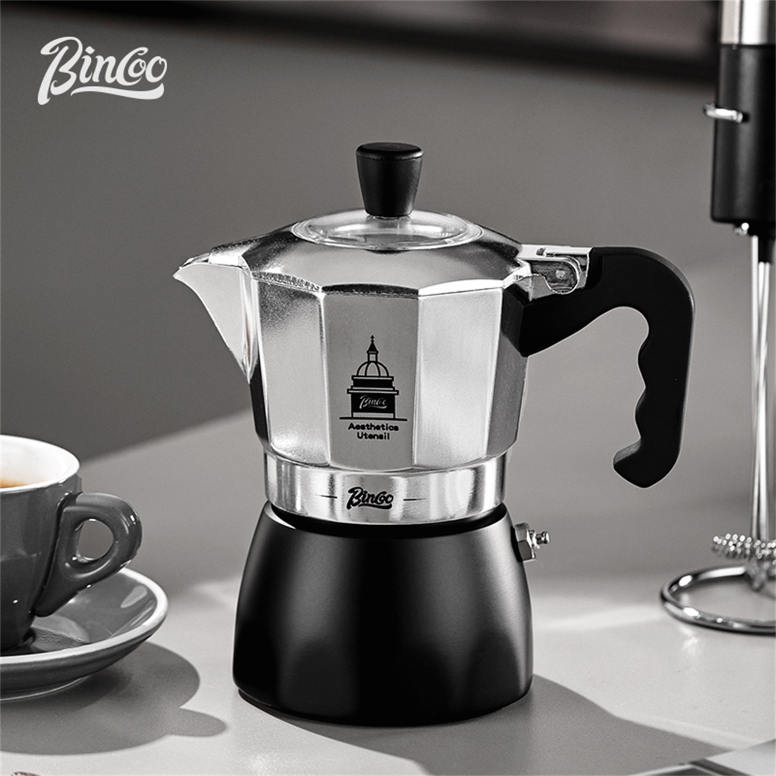 BINCOO Double Valve Moka Pot，E - Coffee Tea Espresso review and price