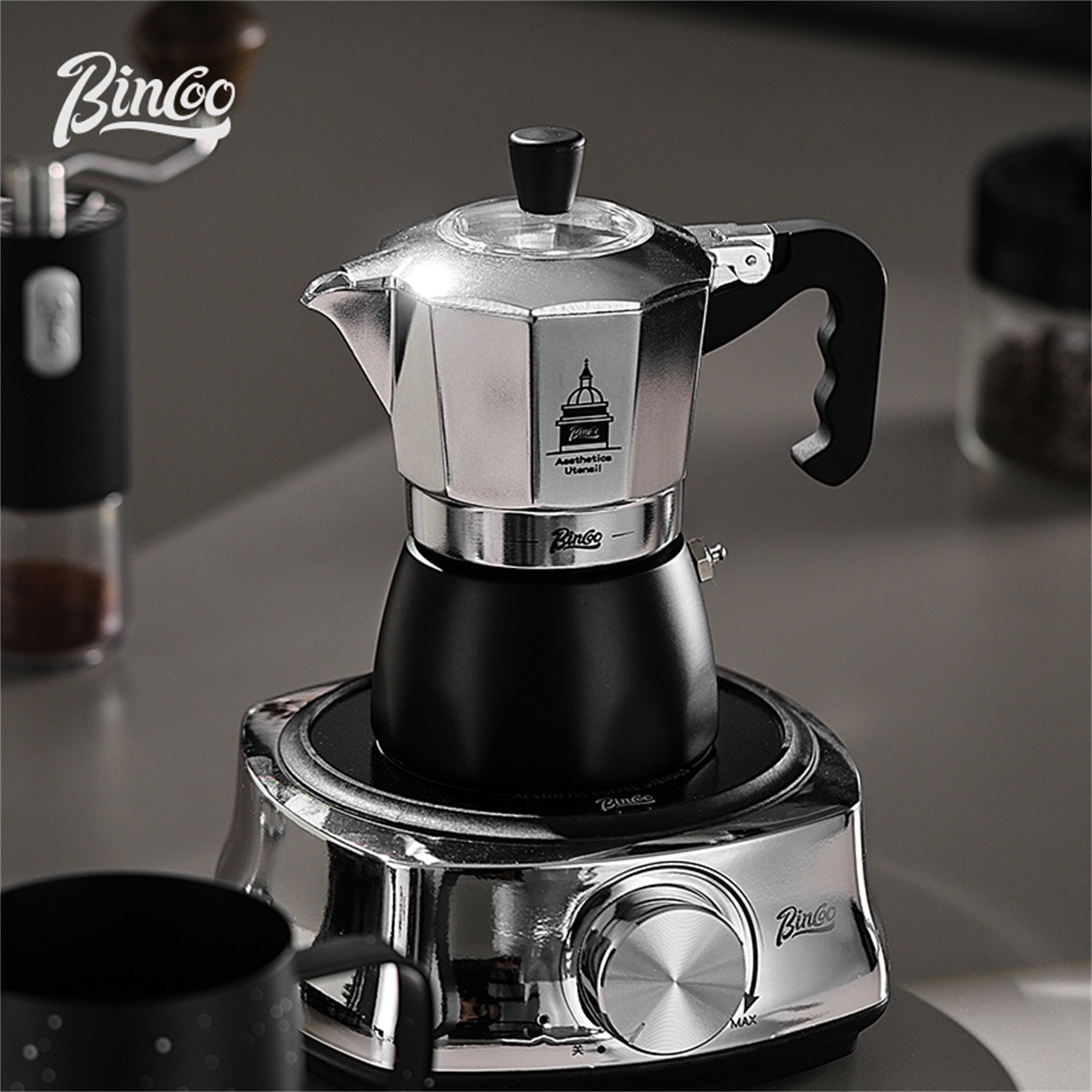 BINCOO Double Valve Moka Pot，E - Coffee Tea Espresso review and price