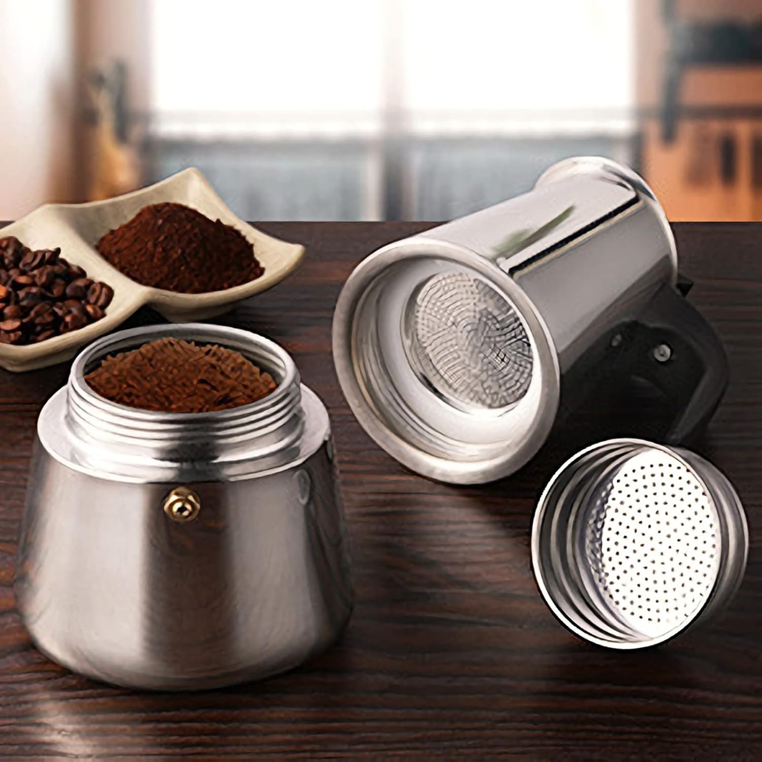 4/6/9 Cups Moka Pot Caffe Mach - Coffee Tea Espresso review and price