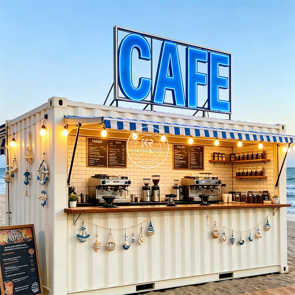 Outdoor Mobile Food Container  - Coffee Tea Kiosk review and price