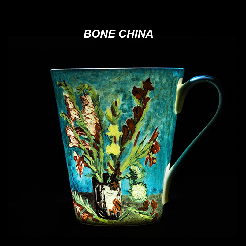 5 Pcs Set Bone China Van Gogh  - Coffee Tea Van review and price