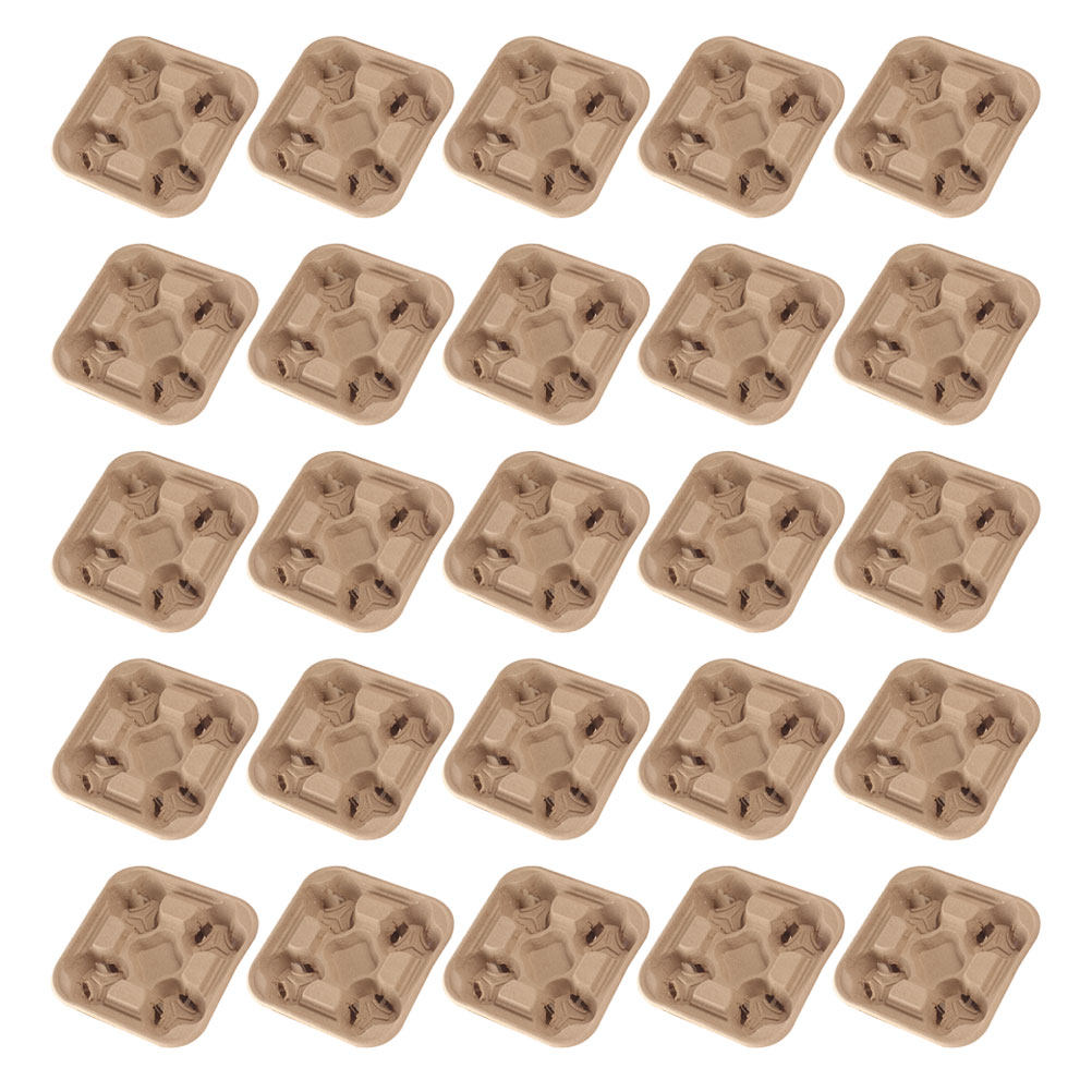 25Pcs Four-Cup Paper Pulp Hold - Coffee Tea Cups review and price