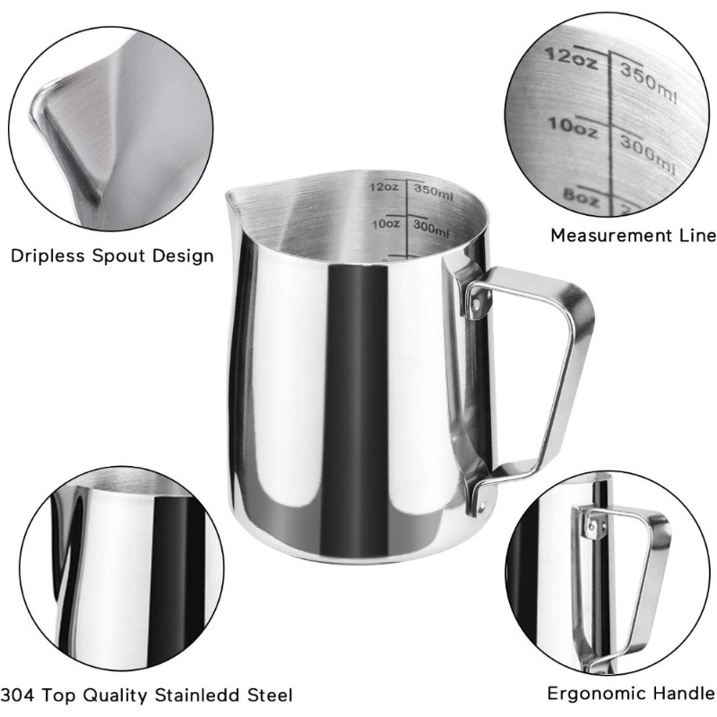 Milk Frothing Pitcher,Stainles - Barista Milk Jug review and price