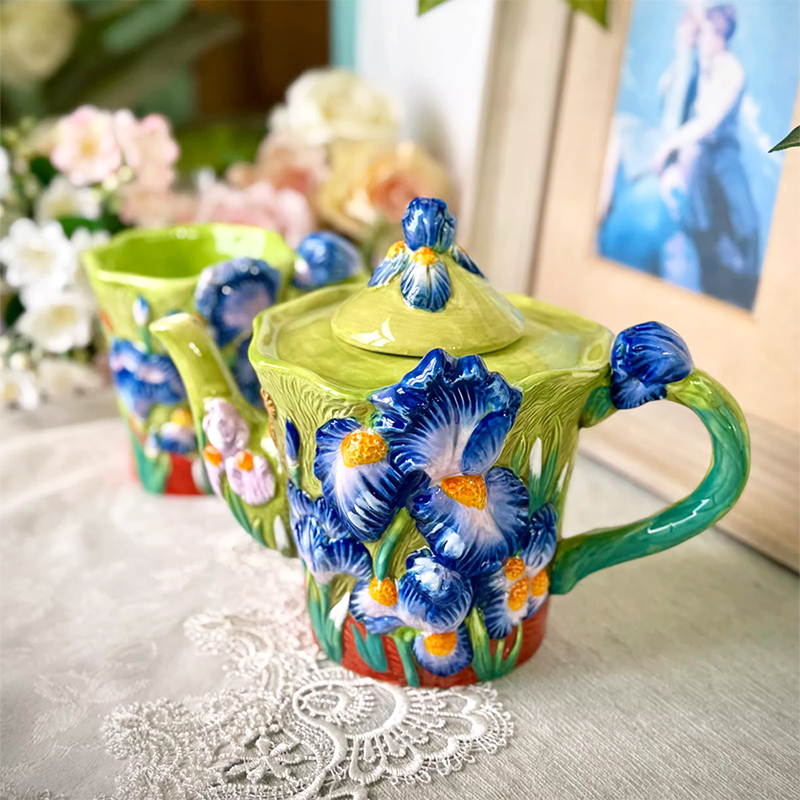 Creative Blue Floral Ceramic C - Coffee Tea Van review and price